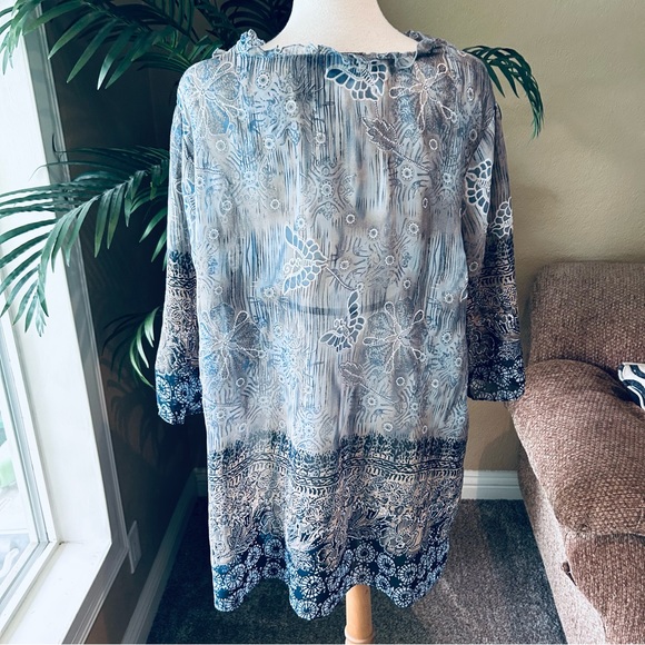 Maggie Barnes plus size semi sheer tunic top - Picture 5 of 5